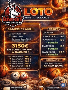 Affiche du loto Loto bcl Animée par Solange