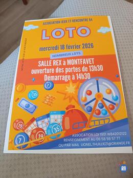 Affiche du loto Jeux et rencontre 84 association