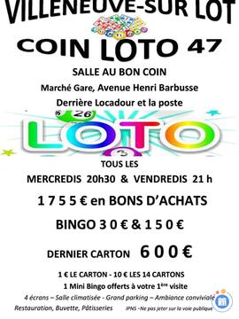 Affiche du loto Super loto du coin loto 47