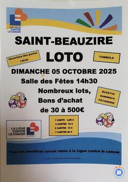 Image du loto Grand loto solidaire au profit de la Ligue contre le cancer