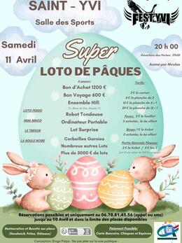 Affiche du loto Super loto de Pâques du Fest Yvi