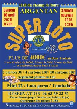 Image du loto Super LOTO du Lions Club d'Argentan