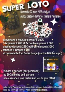 Affiche du loto Super Loto au lou castelet de Carros