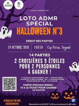 Affiche du loto Loto spécial Halloween ADMR 24 octobre 2026