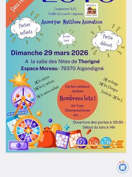 Image du loto Loto APE Prailles-Aigonnay