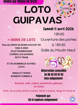 Affiche du loto loto de la ronde ass mat animée par Malou
