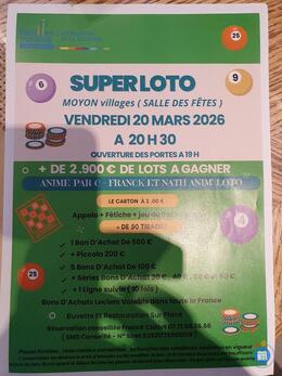 Image du loto Super loto organise par famille rurale la colombe