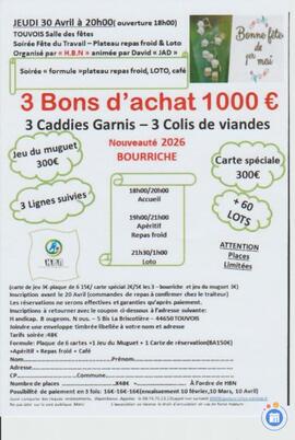 Image du loto LOTO 'Fête du travail' animé par David jad