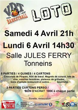 Affiche du loto loto du basket