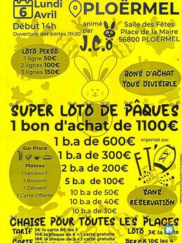 Affiche du loto Super loto association Fais Ton' Ovalie avec JCO