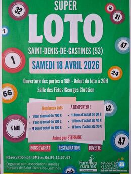 Affiche du loto Super Loto Animation stéphane
