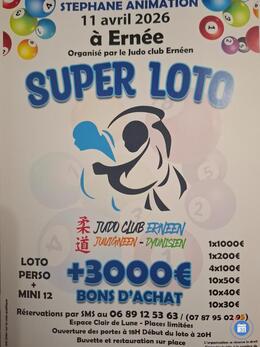 Affiche du loto Super Loto Animation stéphane