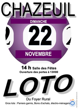 Image du loto Loto fu Foyer Rural de Chazeuil