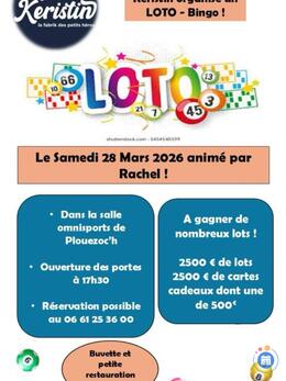 Image du loto Loto Bingo A.P.E de Keristin à Plouezoch animé Rachel
