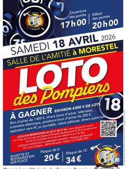 Affiche du loto Loto sapeur pompier de morestel