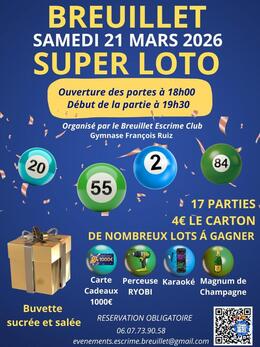 Image du loto Loto 2026 breuillet escrime club