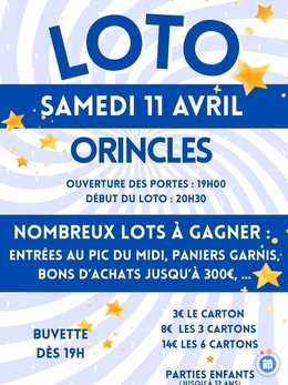 Affiche du loto Loto des écoles Layrisse-Loucrup-Visker-Orincles