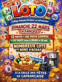Image du loto Loto fcpe collège Lafrançaise