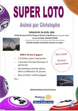 Image du loto Loto rotary obernai-benfeld-erstein animé par Christophe