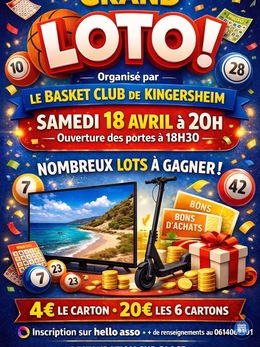 Affiche du loto Grand Loto du BC Kingersheim