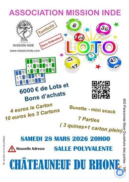 Image du loto Loto de l'association MISSION INDE