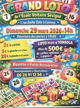 Image du loto GRAND LOTO de l'école Voltaire-Sévigné de LOMME