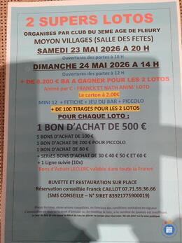 Image du loto 2 supers lotos organises par club anciens de fleury