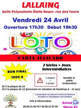 Affiche du loto Loto APE Collège Lallaing