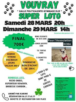 Image du loto Loto pour koba animé par karine