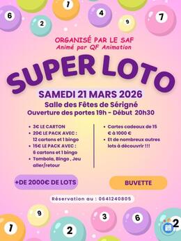 Image du loto Super loto cartes cadeaux et lots. qf.animation