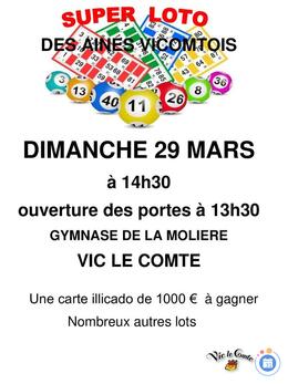 Image du loto Super loto des Aînés Vicomtois