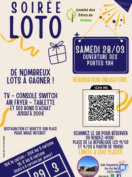 Image du loto 1er Loto du comité des fêtes d'Ormes
