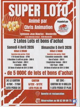 Image du loto Super loto uso mondeville anime par chris animation