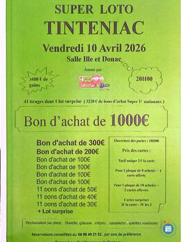 Affiche du loto Super loto Tinté ' Agricoeur avec JCO