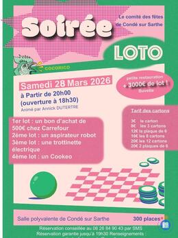 Image du loto Loto du comité des fêtes de Condé sur Sarthe