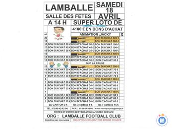 Image du loto loto org : LFC LAMBALLE animé par JACKY