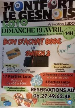 Image du loto loto APEL sainte Adelaïde animé par ludo