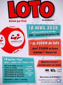 Affiche du loto Loto du handball