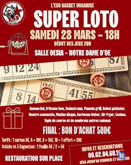 Image du loto SUPER LOTO de l'ESO Basket de Notre Dame d'Oé