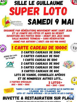 Image du loto Loto Organisé Par Générations Mouvement Mont Saint Jean