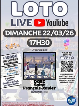 Image du loto Loto live CM2 Londres you tube