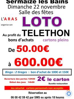 Affiche du loto Loto bingoau profit du TELETHON