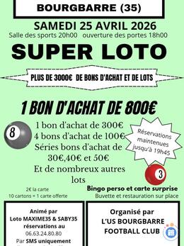 Image du loto Super loto organisé par l’US Bourgbarre football club