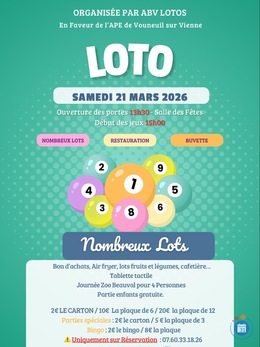 Image du loto Loto ape vouneuil sur vienne