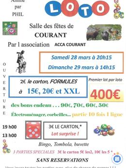 Image du loto deux super lotos ACCA COURANT