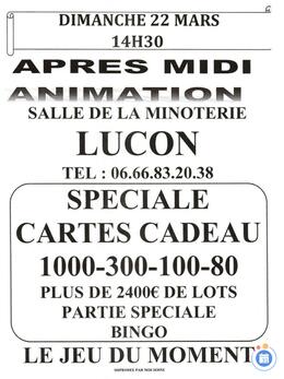 Image du loto Après midi Animation Loto Spéciale Cartes Cadeau