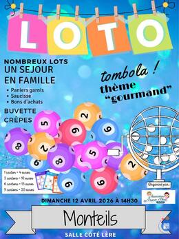 Affiche du loto Loto organisé par l'APE de Monteils