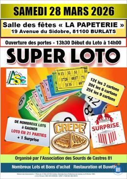 Image du loto Grand Loto de l'Association des Sourds de Castres (ASC81)