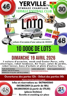 Affiche du loto Super Loto du YERVILLE Football Club