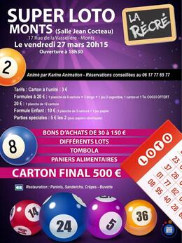 Image du loto Loto pour la récré animé par karine